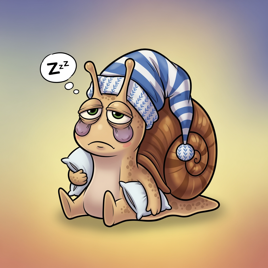 AI Design for Mascotte VAN EEN SLAK DIE MOE IS