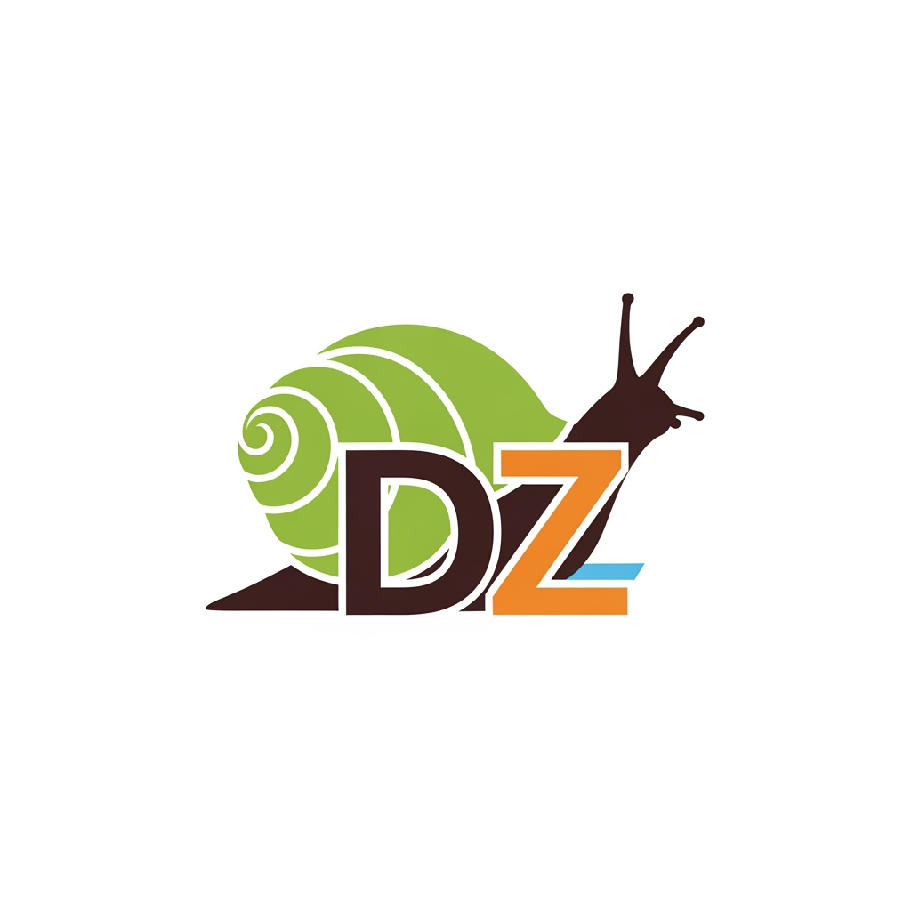 AI Design for Beeldmerk met een slak en DZ