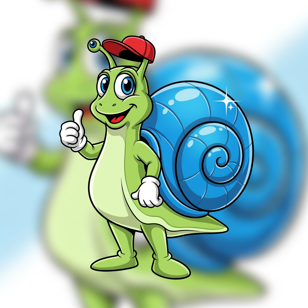 AI Design for Mascotte VAN EEN SLAK