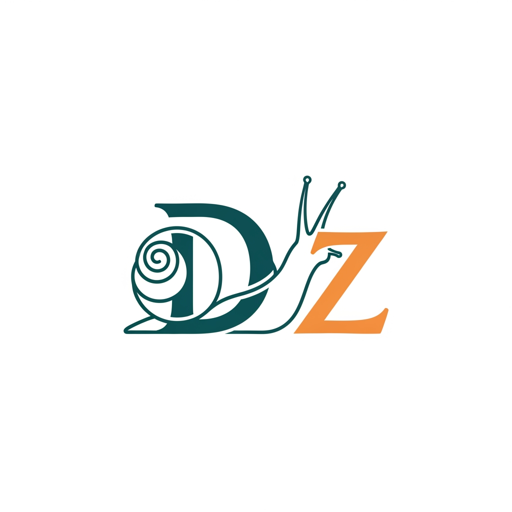 AI Design for Beeldmerk met een slak en DZ