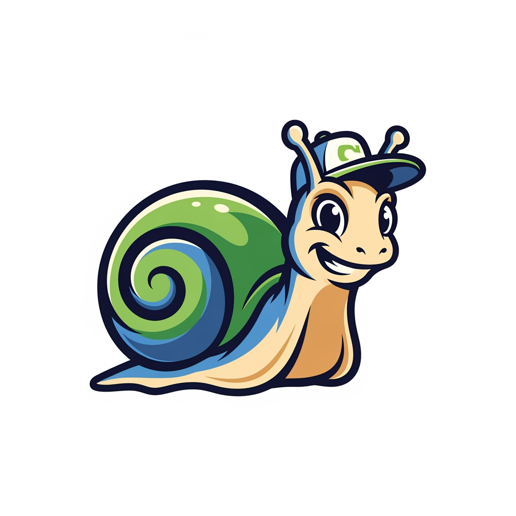 AI Design for Mascotte logo slak