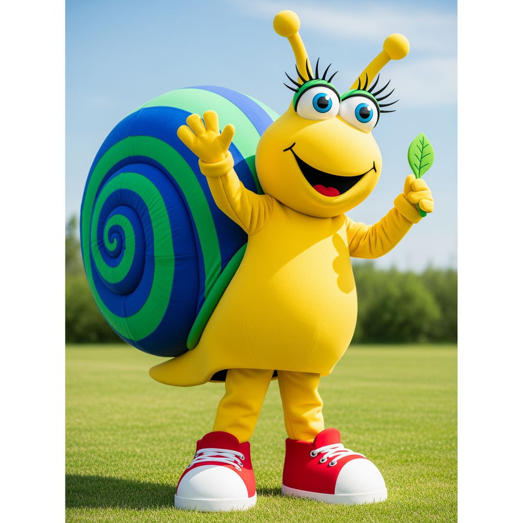 AI Design for Mascotte VAN EEN SLAK