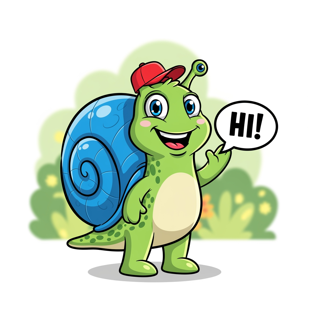 AI Design for Mascotte VAN EEN SLAK