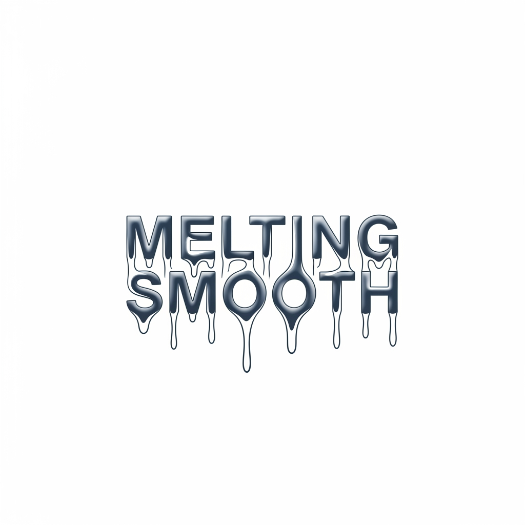 AI Design for create logo add name melting smooth