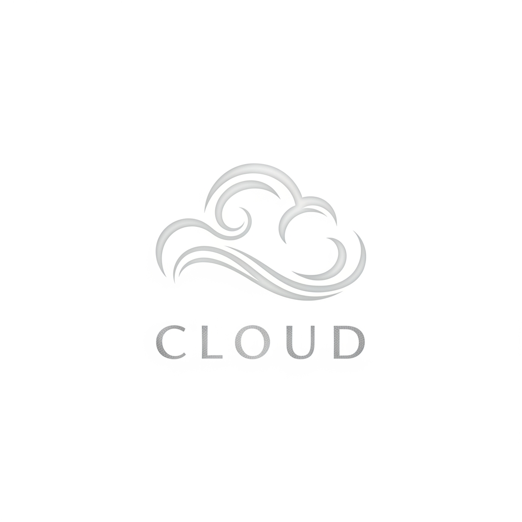 AI Design for logo for silver jewelry gallery with brand name (cloud)