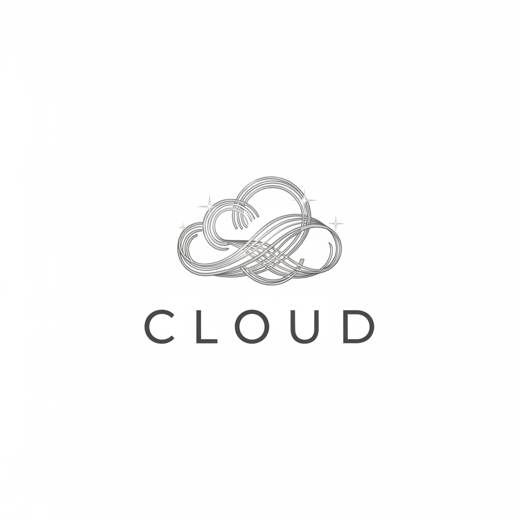 AI Design for logo for silver jewelry gallery with brand name (cloud)