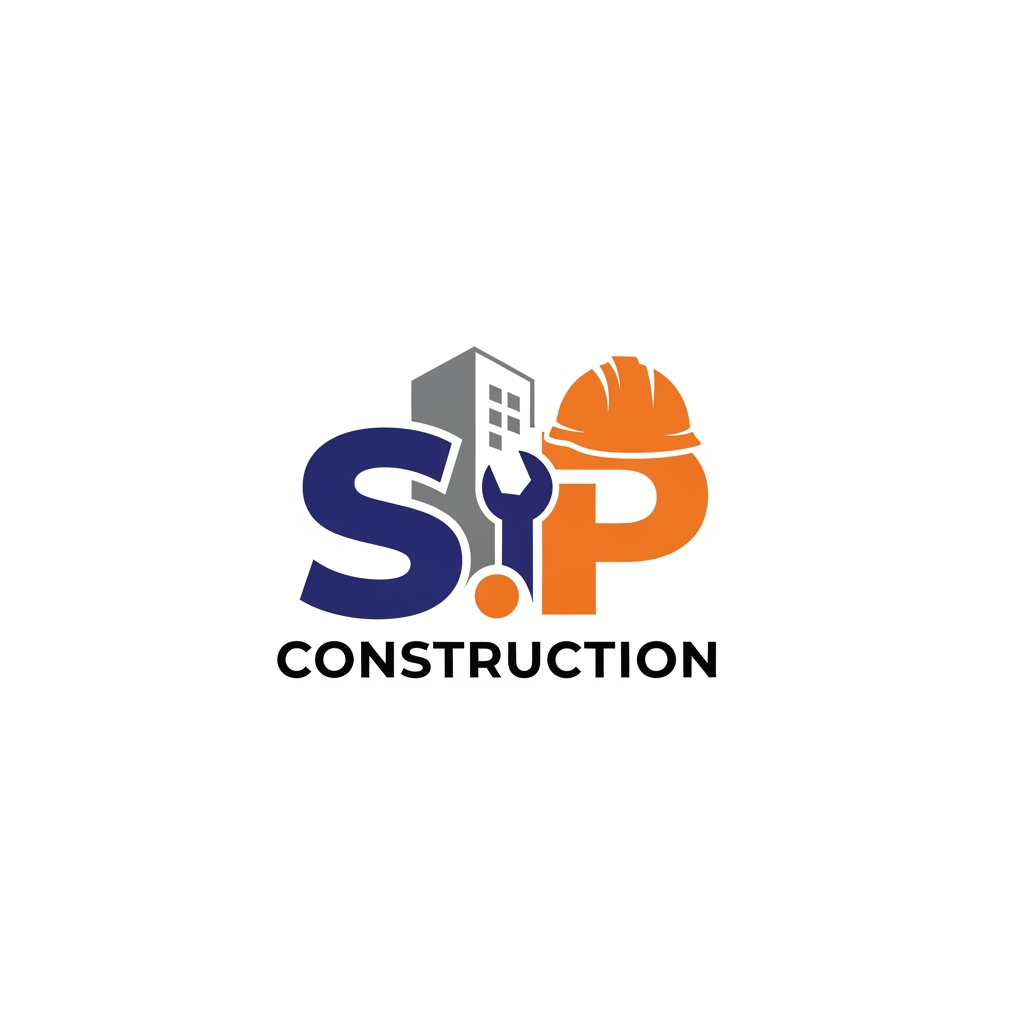 AI Design for CREATE A LOGO FOR S P CONSTRUCTION AS A CONSTRUCTION COMPANY LOGO. MAKE ITSIMPLE