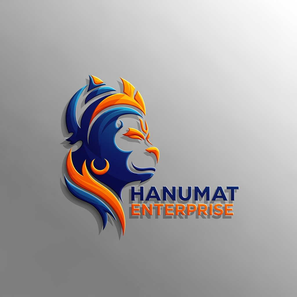 AI Design for hanumat enterprise  logo desing batch bnave chhe
