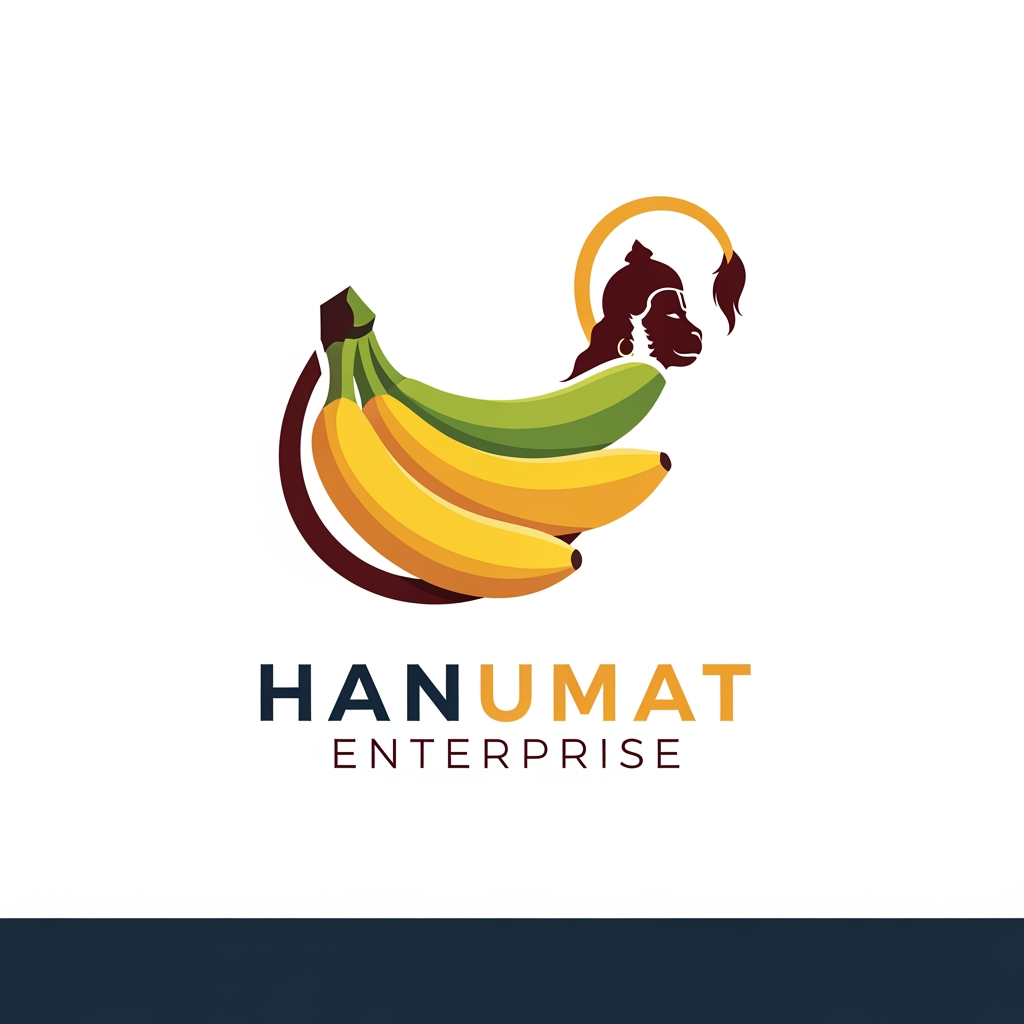 AI Design for hanumat enterprise  logo desing batch bnave chhe