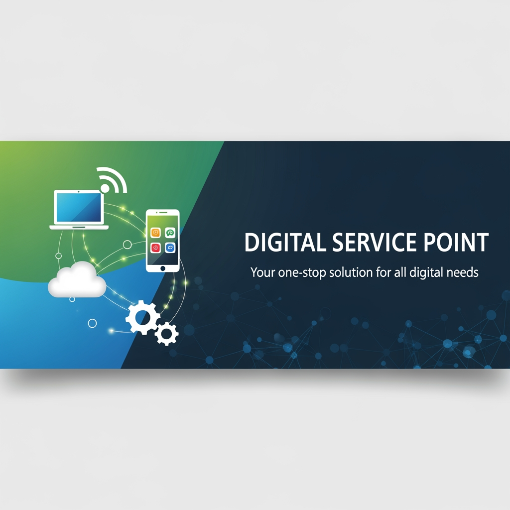 AI Design for DIGITAL SERVICE POINT BANNER CREAT