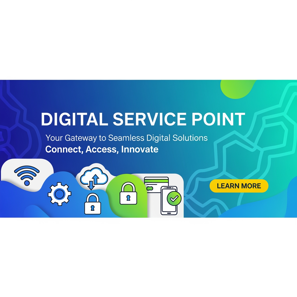 AI Design for DIGITAL SERVICE POINT BANNER CREAT