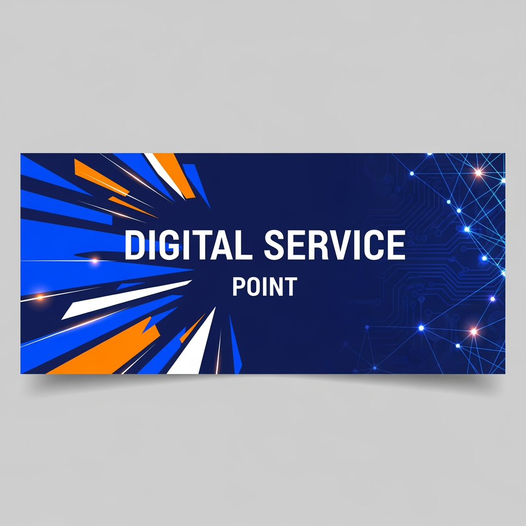 AI Design for DIGITAL SERVICE POINT BANNER CREAT NO LOGO