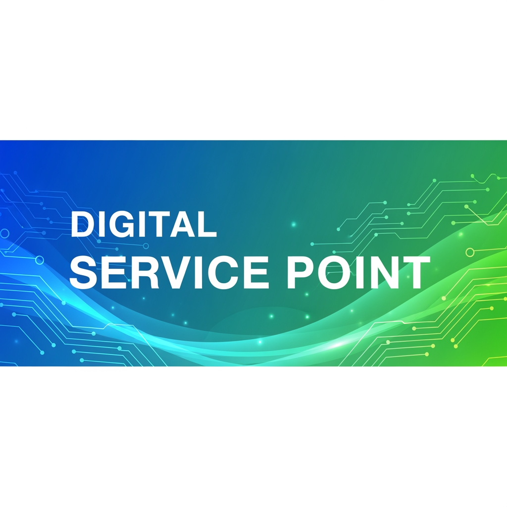 AI Design for DIGITAL SERVICE POINT BANNER CREAT NO LOGO