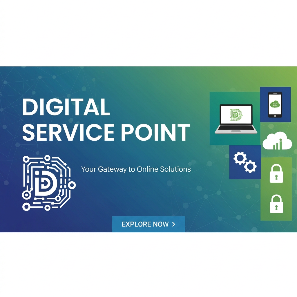 AI Design for DIGITAL SERVICE POINT BANNER CREAT