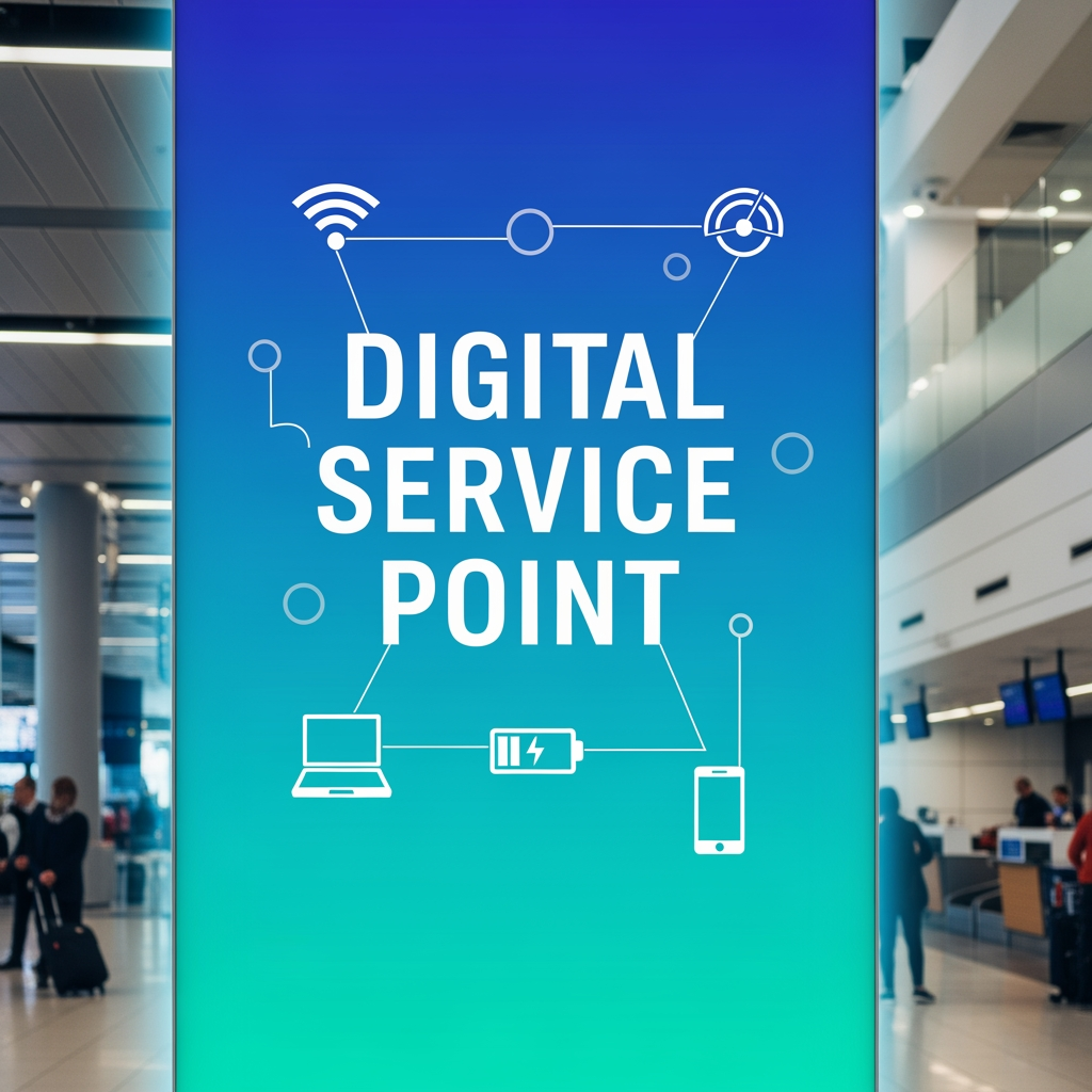 AI Design for DIGITAL SERVICE POINT BANNER CREAT NO LOGO