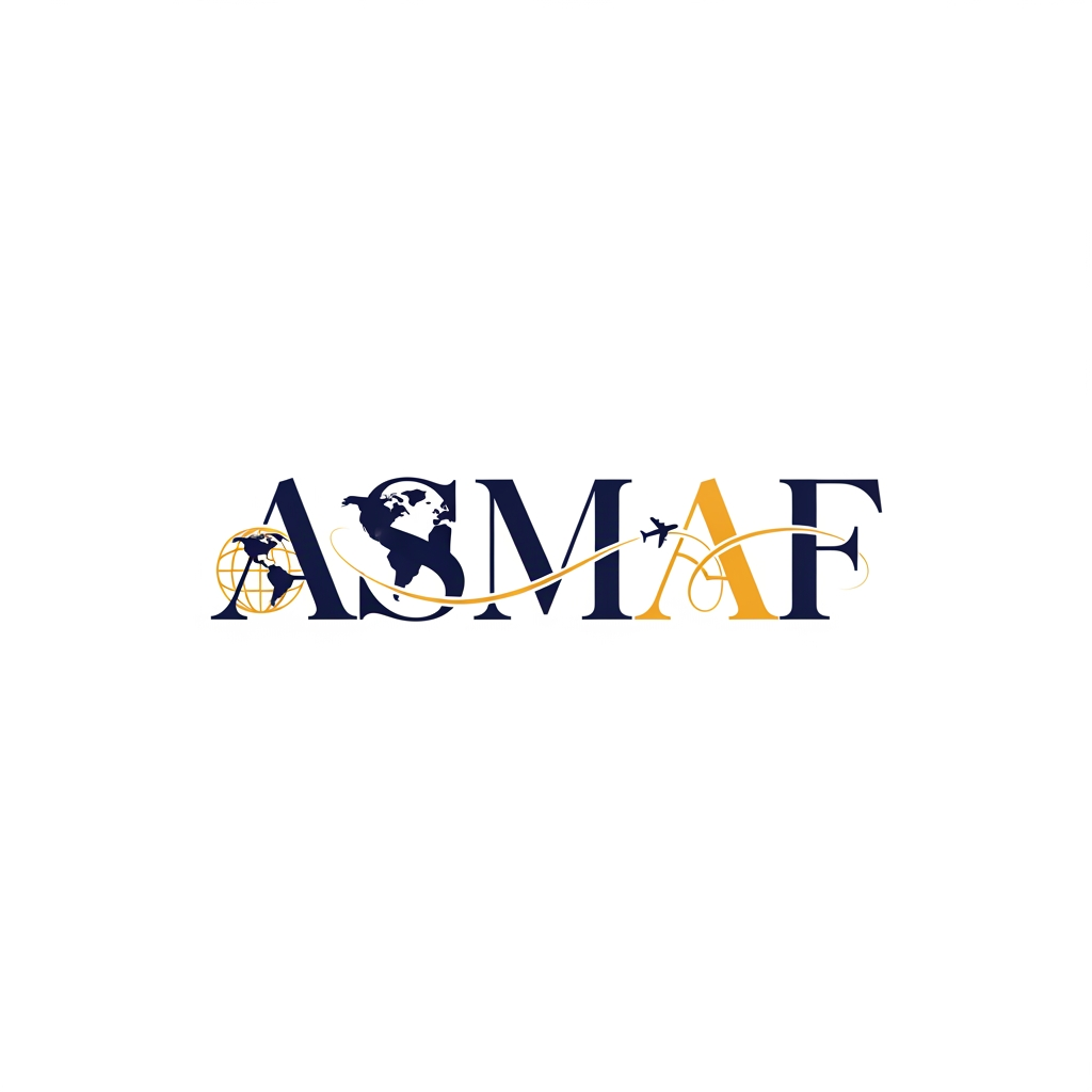 AI Design for Create a luxury wordmark logo for ASMAF with custom typography. Make the letters elegant, bold, and memorable. Incorporate subtle global education elements such as a globe or airplane path seamlessly into the text. Premium Navy Blue and Gold color scheme, minimalist design, corporate identity, clean white background, high-end branding, vector logo, modern and timeless appearance.
Colour Theme: mustard colour and Bule