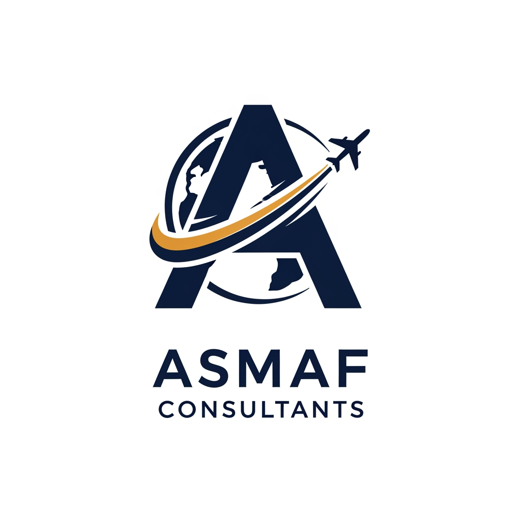 AI Design for Design a modern, premium, and professional logo for "ASMAF Consultants", an international education and study abroad consultancy. Create a bold and distinctive letter "A" as the main element of the logo. Integrate a subtle globe and airplane trail within or around the letter A to represent global education, international opportunities, and student mobility. Use a clean, corporate, and minimalist design style. The logo should convey trust, success, professionalism, and global reach. Use a sophisticated color palette of Navy Blue and Gold. Include the text "ASMAF Consultants" in a modern sans-serif font beneath or beside the icon. The design should be scalable, memorable, premium, and suitable for websites, social media, business cards, and marketing materials. White background, high-end branding style, vector logo, clean lines, and balanced composition.
Colour Theme: mustard colour and Bule