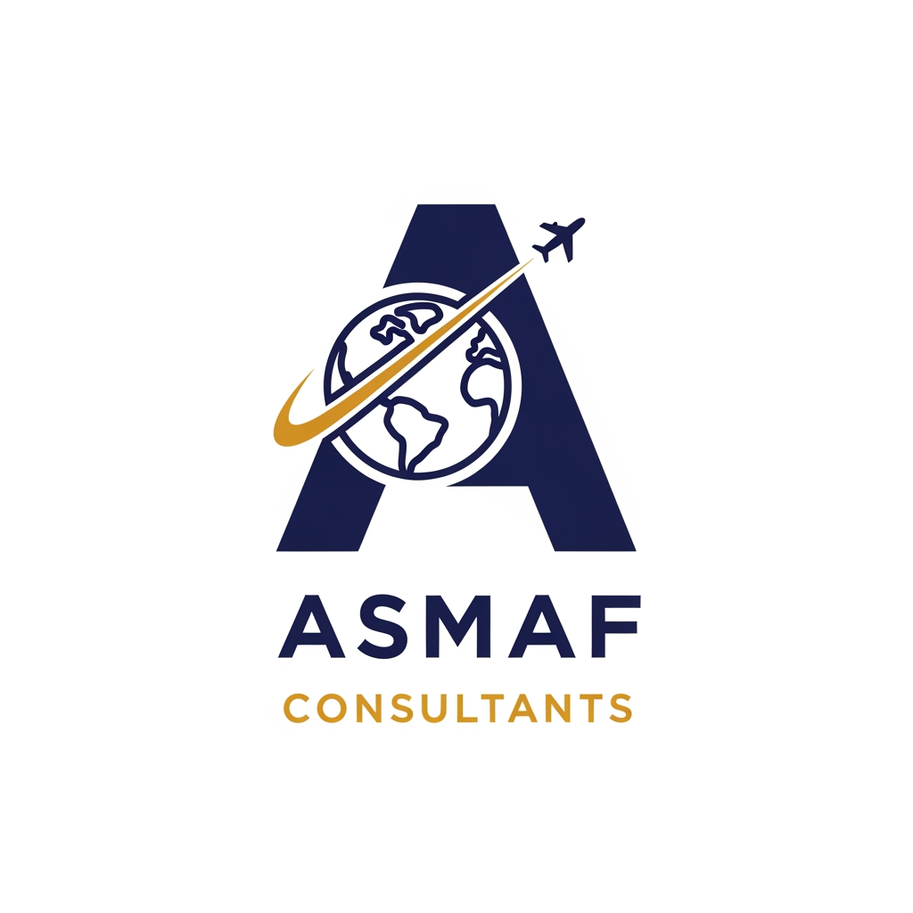 AI Design for Design a modern, premium, and professional logo for "ASMAF Consultants", an international education and study abroad consultancy. Create a bold and distinctive letter "A" as the main element of the logo. Integrate a subtle globe and airplane trail within or around the letter A to represent global education, international opportunities, and student mobility. Use a clean, corporate, and minimalist design style. The logo should convey trust, success, professionalism, and global reach. Use a sophisticated color palette of Navy Blue and Gold. Include the text "ASMAF Consultants" in a modern sans-serif font beneath or beside the icon. The design should be scalable, memorable, premium, and suitable for websites, social media, business cards, and marketing materials. White background, high-end branding style, vector logo, clean lines, and balanced composition.
Colour Theme: mustard colour and Bule