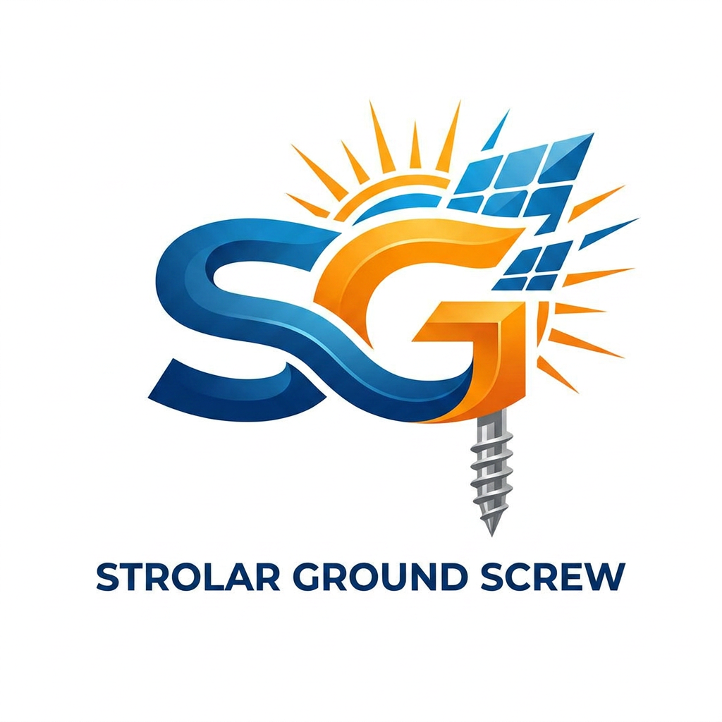 AI Design for Create a premium abstract “SG” monogram logo where:

- The “S” flows like an energy wave
- The “G” wraps around or interlocks with it
- A ground screw emerges from the lower part of the design with subtle spiral threading
- Solar rays or geometric panel shards extend from the top or right side

The design should feel like:
foundation (screw) + energy (solar) + motion (S curve)

Style:
- Futuristic, minimal, high-end corporate
- Smooth flowing curves with precise engineering edges
- Strong contrast between soft and sharp shapes

Colors:
- Deep blue base
- Bright solar orange accents
- Minimal gray for structure

Output:
Clean, iconic, brandable logo with a powerful industrial and renewable energy identity