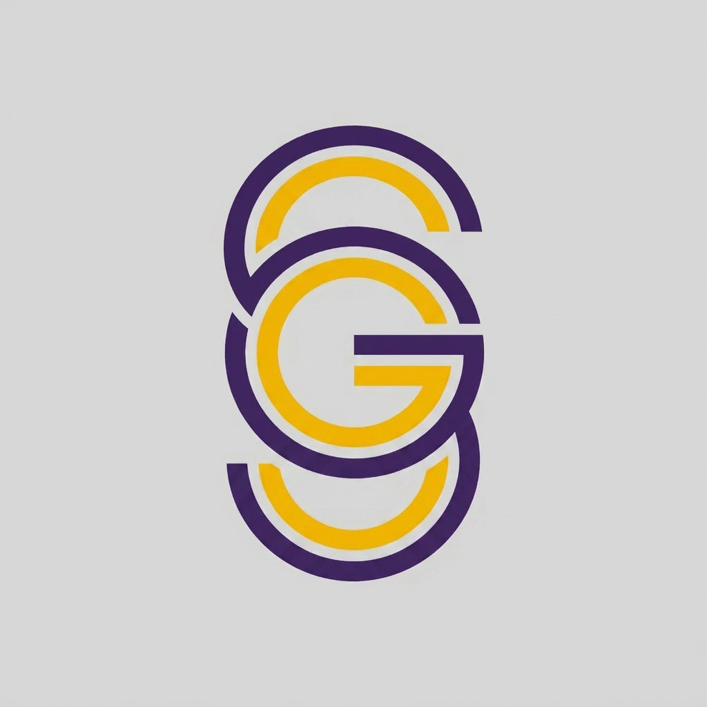 AI Design for A minimalist and sophisticated logo design featuring the letters S and G intertwined with clean, bold lines and high contrast. The composition is balanced and elegant, utilizing a professional color palette on a solid neutral background to ensure maximum legibility and visual clarity.