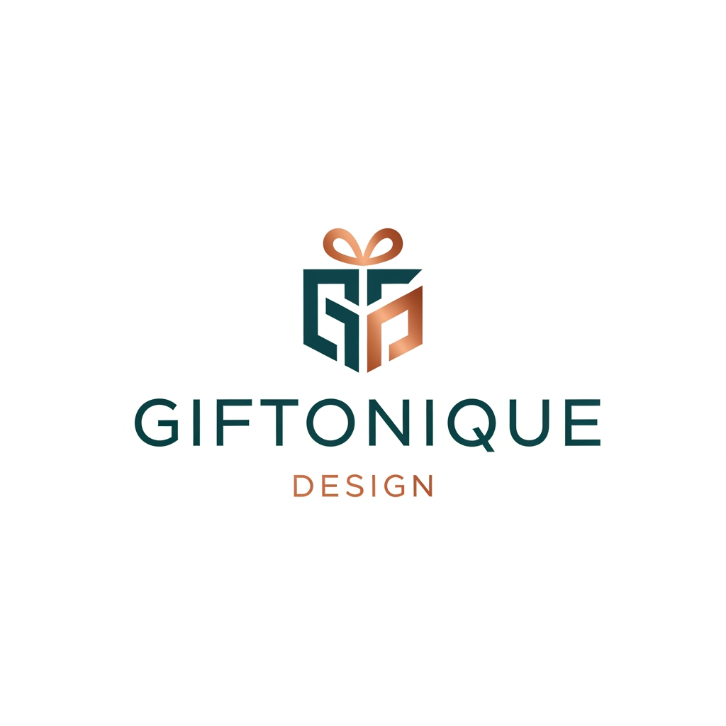 AI Design for gifting brand for corporate gifting bulk gifting name of the company is GIFTONIQUE DESIGN LOGO