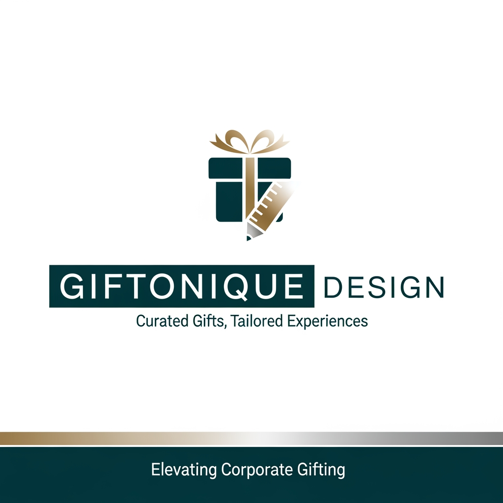 AI Design for gifting brand for corporate gifting bulk gifting name of the company is GIFTONIQUE DESIGN LOGO