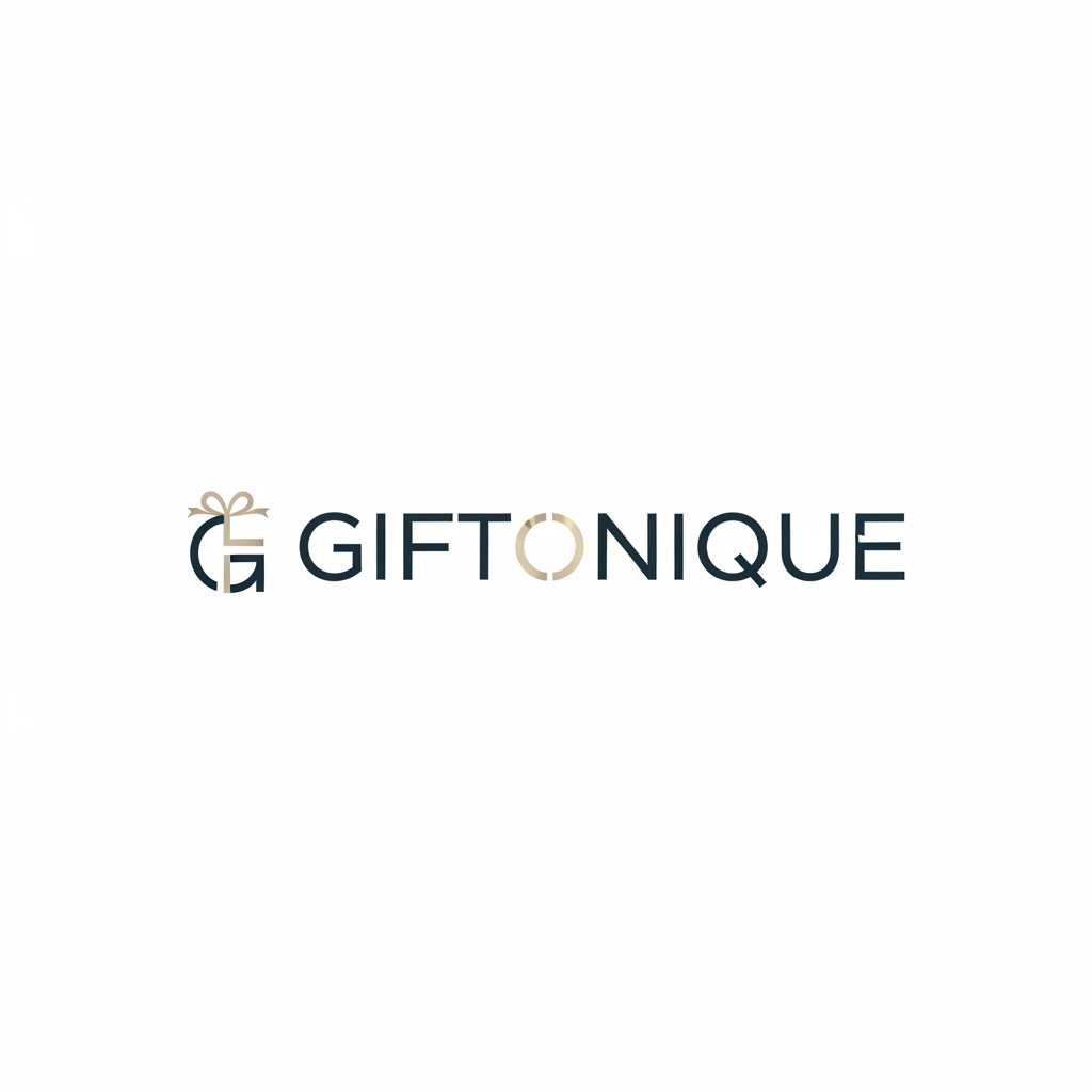 AI Design for gifting brand for corporate gifting bulk gifting name of the company is GIFTONIQUE DESIGN LOGO IN G