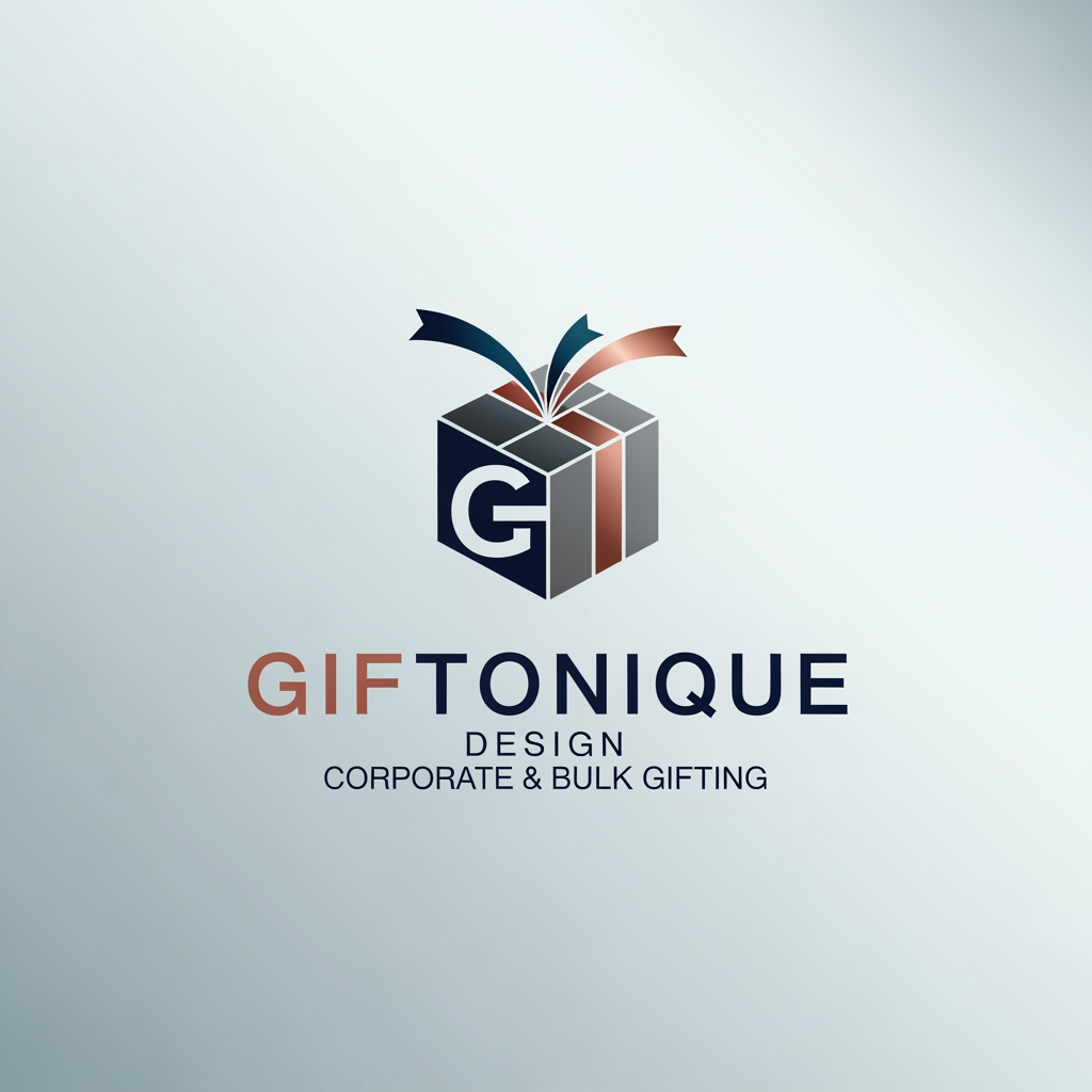 AI Design for gifting brand for corporate gifting bulk gifting name of the company is GIFTONIQUE DESIGN LOGO IN G