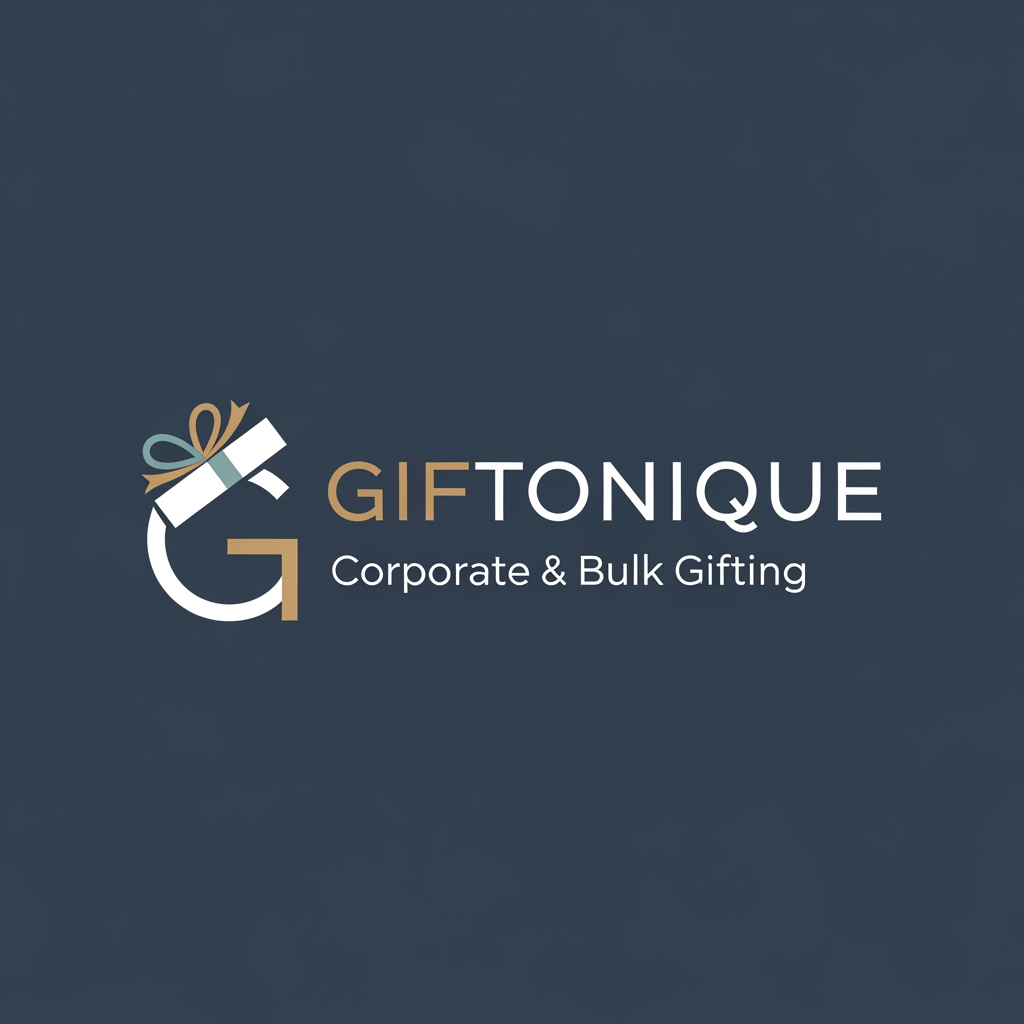 AI Design for gifting brand for corporate gifting bulk gifting name of the company is GIFTONIQUE DESIGN LOGO IN G