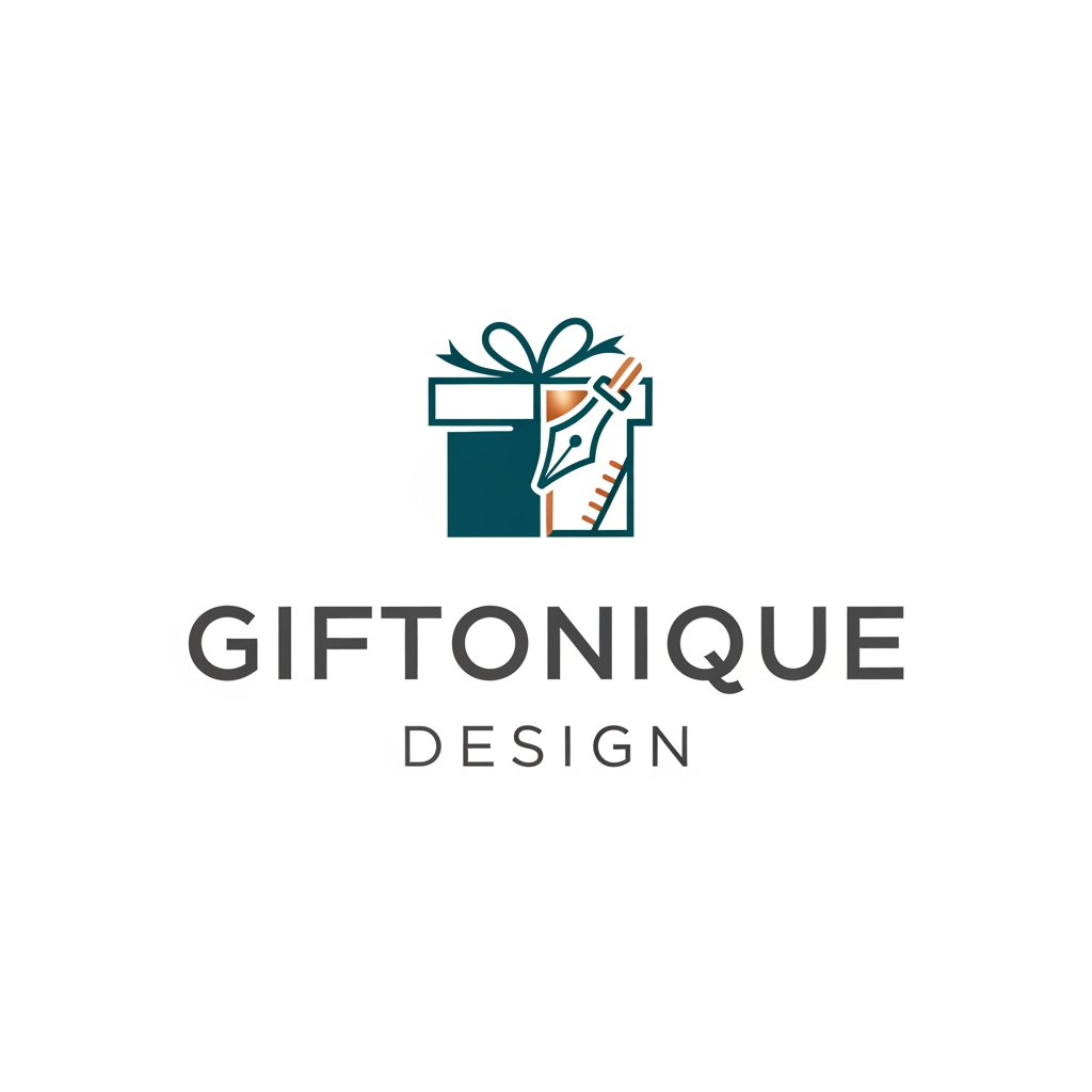 AI Design for gifting brand for corporate gifting bulk gifting name of the company is GIFTONIQUE DESIGN LOGO