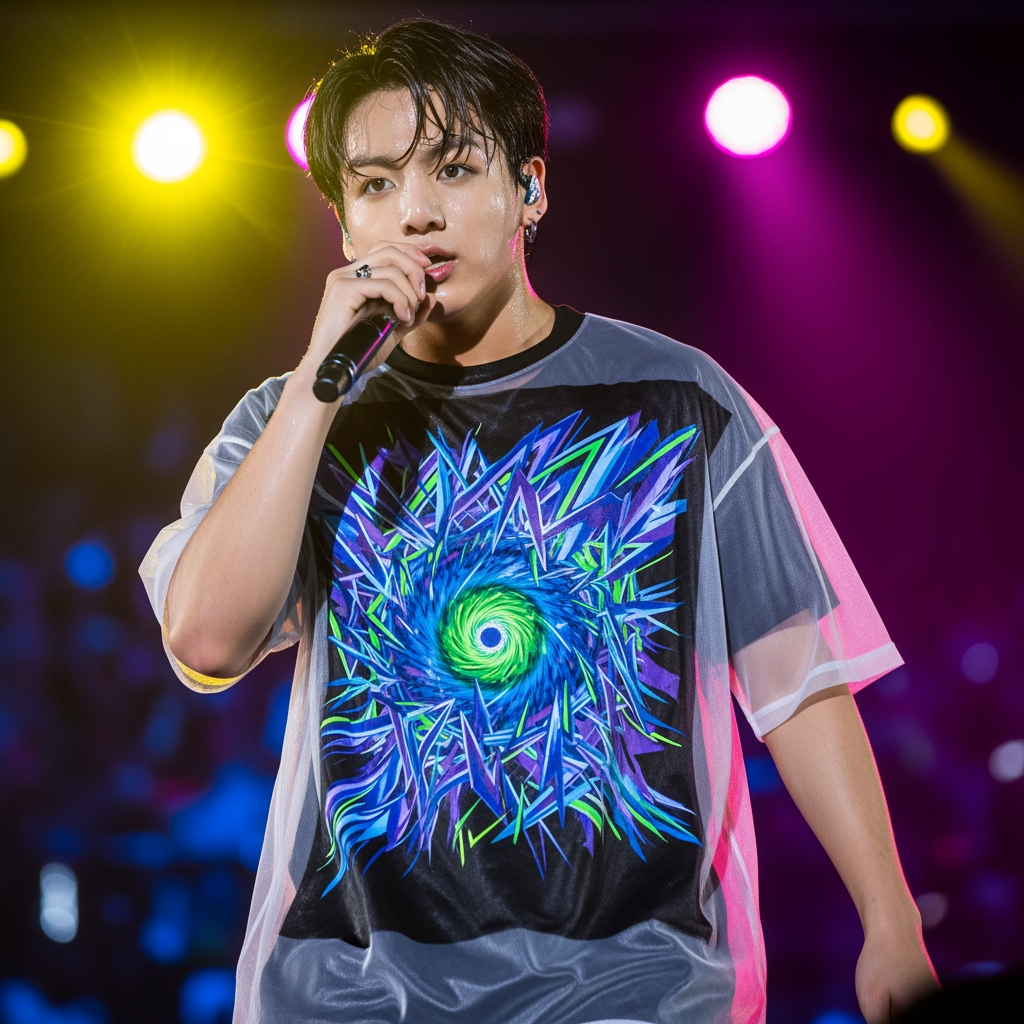 AI Design for junkook transprancy tshirt print big size