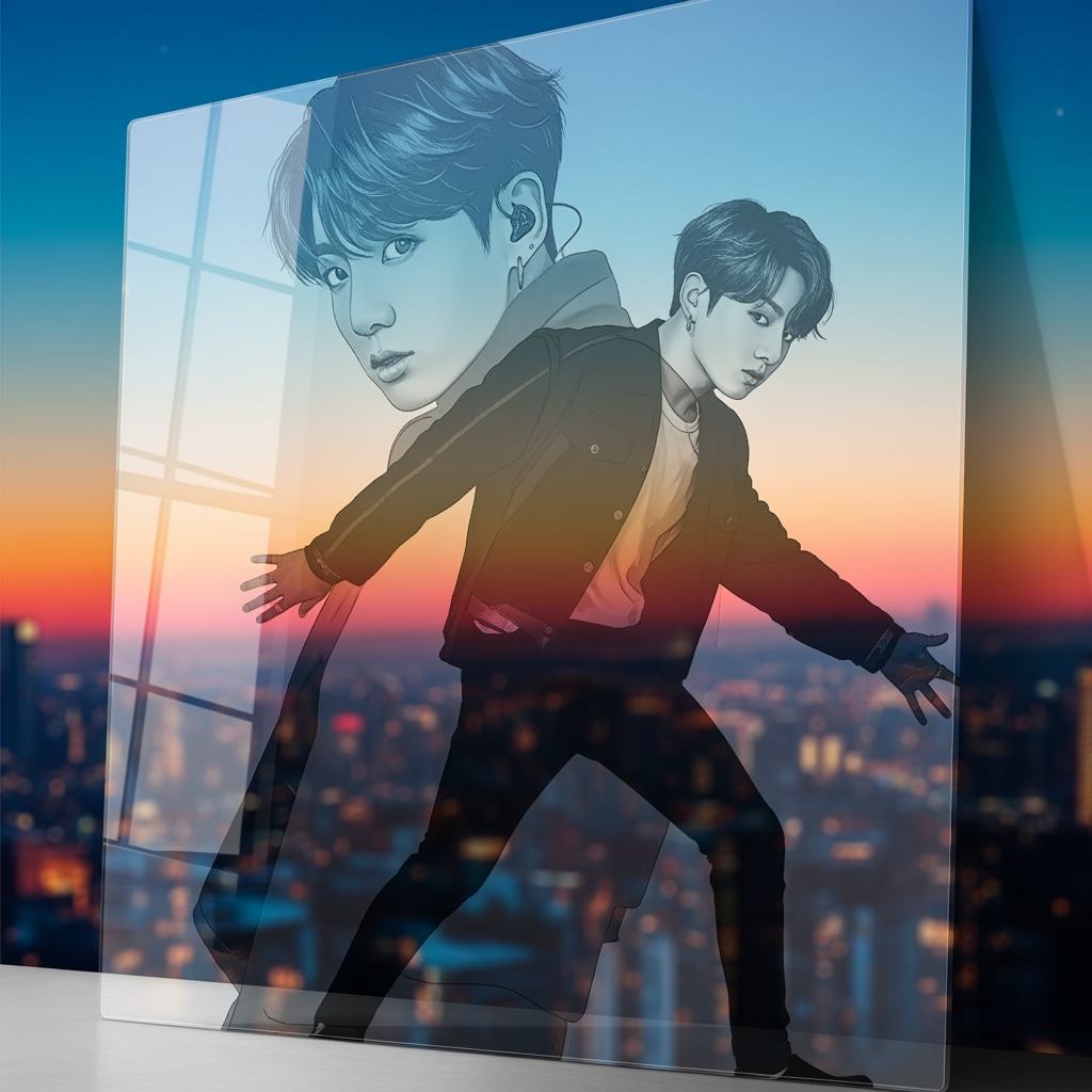 AI Design for junkook transprancy print big size