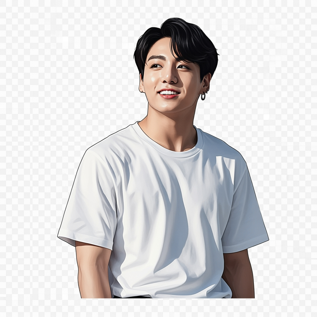 AI Design for junkook transprancy for tshirt print big size