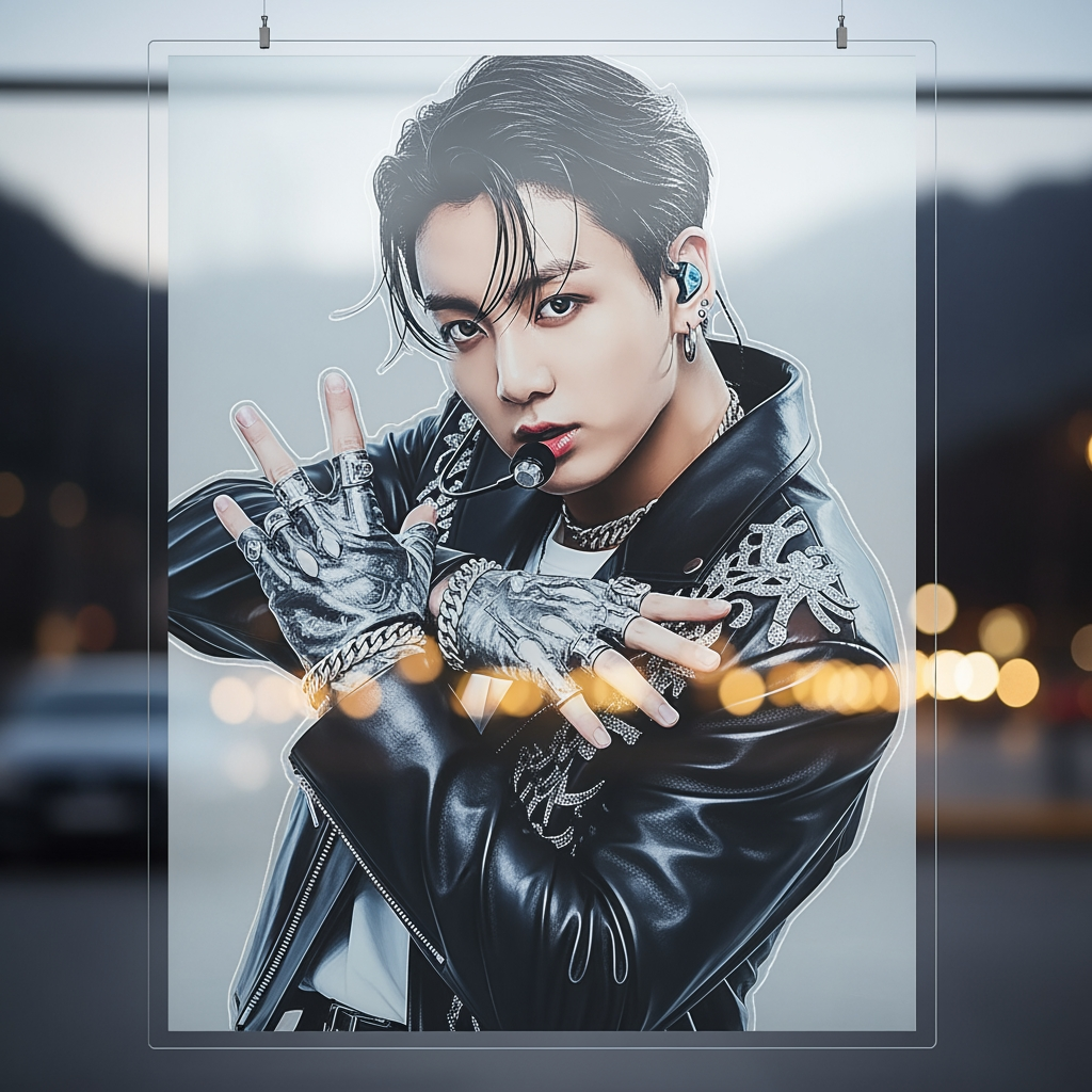AI Design for junkook transprancy print big size