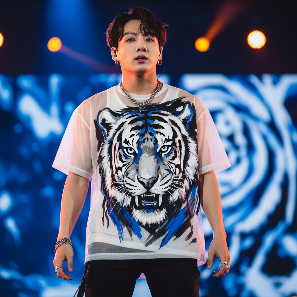 AI Design for junkook transprancy tshirt print big size