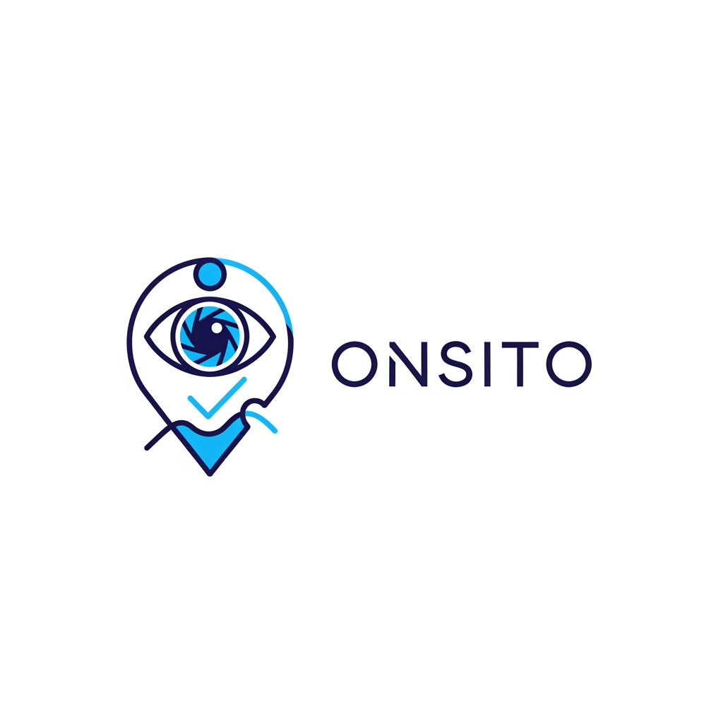 AI Design for Design a world-class, premium, minimalist logo for a technology startup named "Onsito".

About the company:
Onsito is an on-demand visual verification marketplace that connects clients who need real-world location verification with local scouts who physically visit locations and capture GPS-verified photos and videos.

The logo must visually represent:
• Location verification
• Real-world presence
• Trust and authenticity
• Human intelligence + technology
• GPS precision
• Visual proof and observation
• On-demand network

Logo Concept:
Create a unique abstract symbol that intelligently combines:

* A location pin
* A camera lens or eye
* A verification/check element
* Human presence (subtle, not obvious)
* Mapping/location technology

Style:

* Premium Silicon Valley startup aesthetic
* Simple enough to become an app icon
* Modern, futuristic, memorable
* Flat vector design
* Geometric precision
* Clean negative space
* Elegant proportions
* No generic map pin icons
* No stock logo appearance
* No clipart
* No mascots

Color Palette:
Primary:
#2563EB (Electric Blue)
#0F172A (Deep Navy)

Optional Accent:
#06B6D4 (Cyan)

Create versions on:

* White background
* Dark background
* App icon only
* Full logo with wordmark

Typography:
Modern geometric sans-serif similar to Stripe, Linear, Notion, Airbnb, Figma, OpenAI, or Palantir branding.

Brand Personality:
Trustworthy
Intelligent
Technical
Reliable
Precise
Premium
Global

The logo should feel like a billion-dollar technology company, not a local service marketplace.

Output:

1. Main logo
2. App icon
3. Monochrome version
4. Dark mode version
5. Brand presentation mockup

Avoid:
gold colors, gradients, 3D effects, shadows, glossy elements, complex illustrations, literal cameras, generic location pins, cartoon styles, crowded details.

Goal:
Create an iconic logo that could stand beside Uber, Stripe, Airbnb, Figma, OpenAI, and Palantir in terms of simplicity, memorability, and premium brand perception.