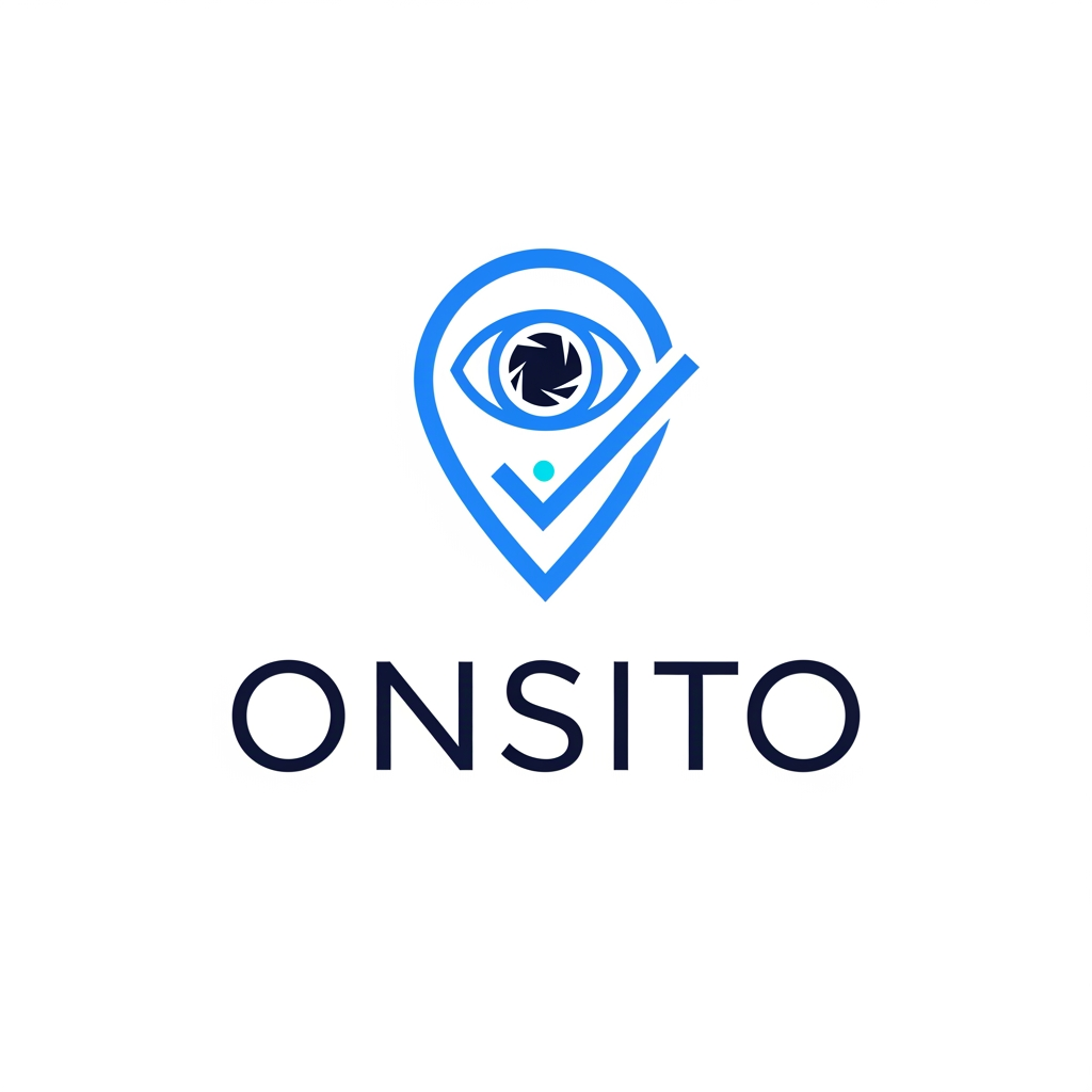 AI Design for Design a world-class, premium, minimalist logo for a technology startup named "Onsito".

About the company:
Onsito is an on-demand visual verification marketplace that connects clients who need real-world location verification with local scouts who physically visit locations and capture GPS-verified photos and videos.

The logo must visually represent:
• Location verification
• Real-world presence
• Trust and authenticity
• Human intelligence + technology
• GPS precision
• Visual proof and observation
• On-demand network

Logo Concept:
Create a unique abstract symbol that intelligently combines:

* A location pin
* A camera lens or eye
* A verification/check element
* Human presence (subtle, not obvious)
* Mapping/location technology

Style:

* Premium Silicon Valley startup aesthetic
* Simple enough to become an app icon
* Modern, futuristic, memorable
* Flat vector design
* Geometric precision
* Clean negative space
* Elegant proportions
* No generic map pin icons
* No stock logo appearance
* No clipart
* No mascots

Color Palette:
Primary:
#2563EB (Electric Blue)
#0F172A (Deep Navy)

Optional Accent:
#06B6D4 (Cyan)

Create versions on:

* White background
* Dark background
* App icon only
* Full logo with wordmark

Typography:
Modern geometric sans-serif similar to Stripe, Linear, Notion, Airbnb, Figma, OpenAI, or Palantir branding.

Brand Personality:
Trustworthy
Intelligent
Technical
Reliable
Precise
Premium
Global

The logo should feel like a billion-dollar technology company, not a local service marketplace.

Output:

1. Main logo
2. App icon
3. Monochrome version
4. Dark mode version
5. Brand presentation mockup

Avoid:
gold colors, gradients, 3D effects, shadows, glossy elements, complex illustrations, literal cameras, generic location pins, cartoon styles, crowded details.

Goal:
Create an iconic logo that could stand beside Uber, Stripe, Airbnb, Figma, OpenAI, and Palantir in terms of simplicity, memorability, and premium brand perception.