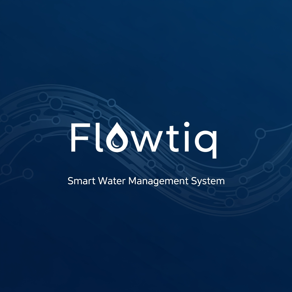 AI Design for Brand name is Flowtiq ,and the company works under smart water management system