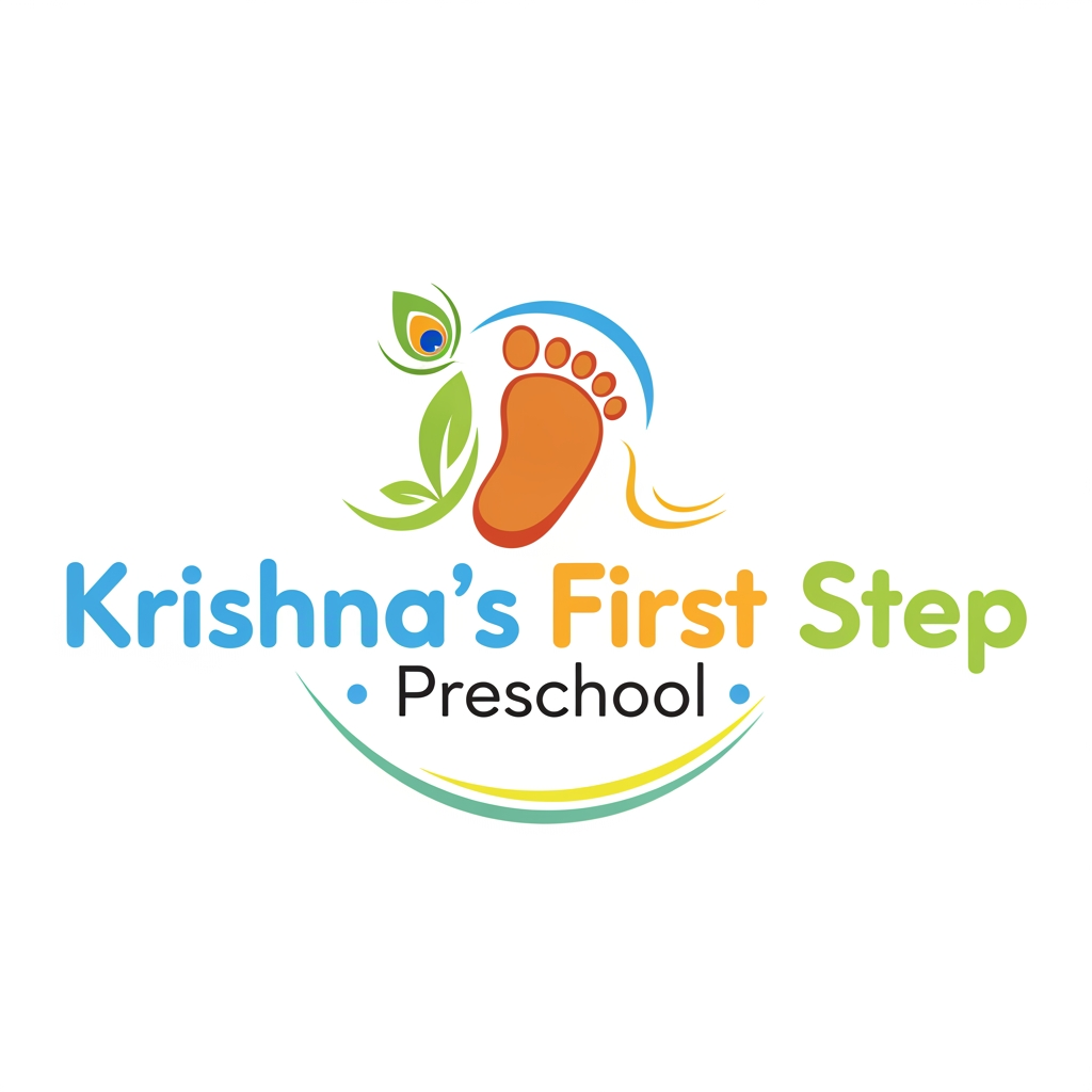 AI Design for i want logo for my preschool krishna's first step preschool
make it compact