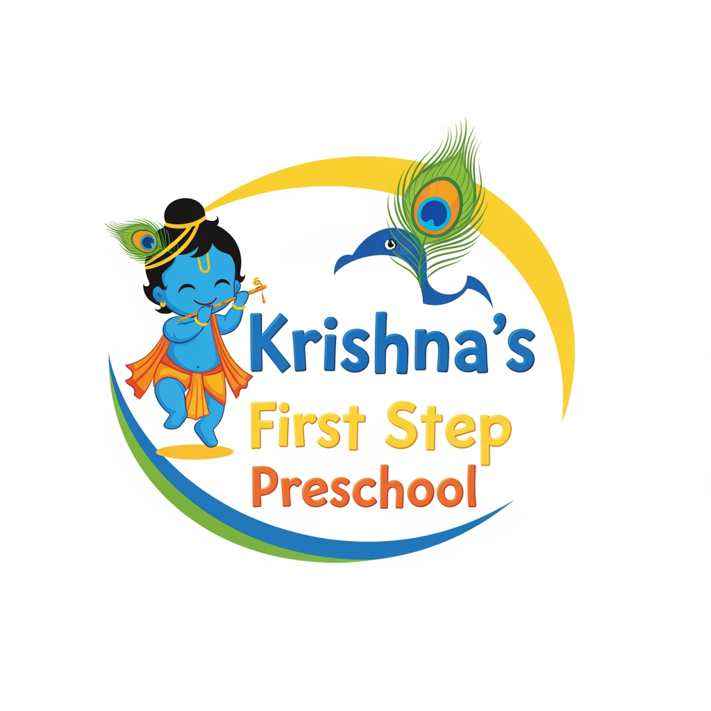 AI Design for i want logo for my preschool krishna's first step preschool
make it compact