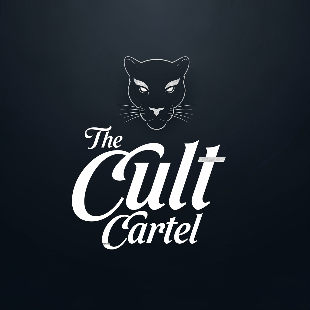 AI Design for The Cult Cartel - Streetwear Clothing Brand. use best suitable font. if need use any animal in logo which will relate to out brand. make it premium and luxury