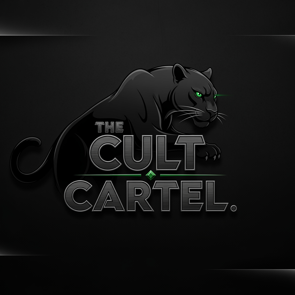 AI Design for The Cult Cartel - Streetwear Clothing Brand. use best suitable font. if need use any animal in logo which will relate to out brand. make it premium and luxury