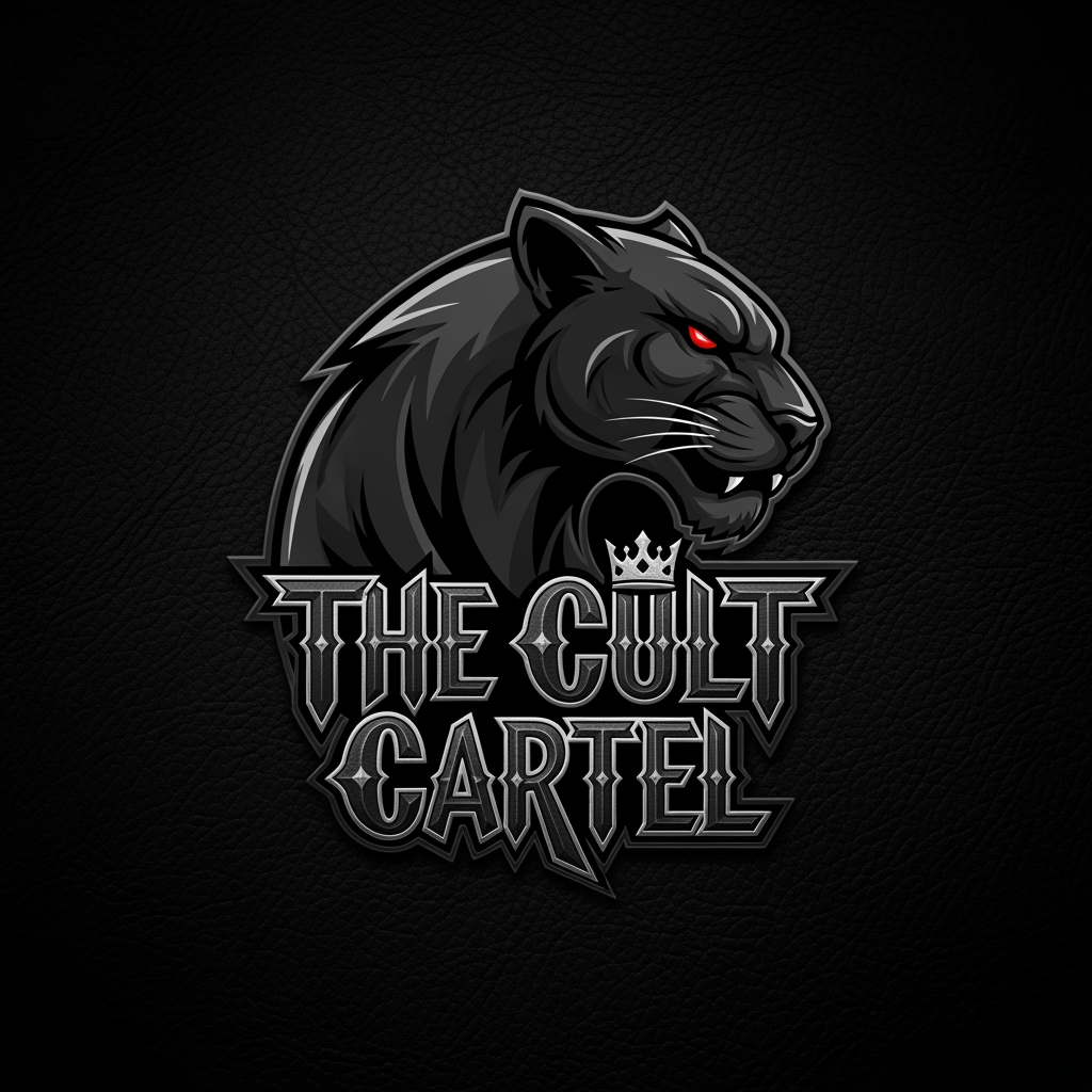 AI Design for The Cult Cartel - Streetwear Clothing Brand. use best suitable font. if need use any animal in logo which will relate to out brand. make it premium and luxury