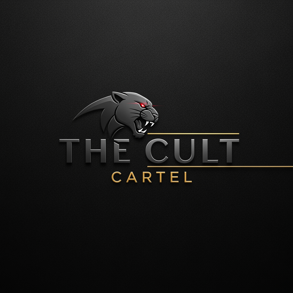 AI Design for The Cult Cartel - Streetwear Clothing Brand. use best suitable font. if need use any animal in logo which will relate to out brand. make it premium and luxury
