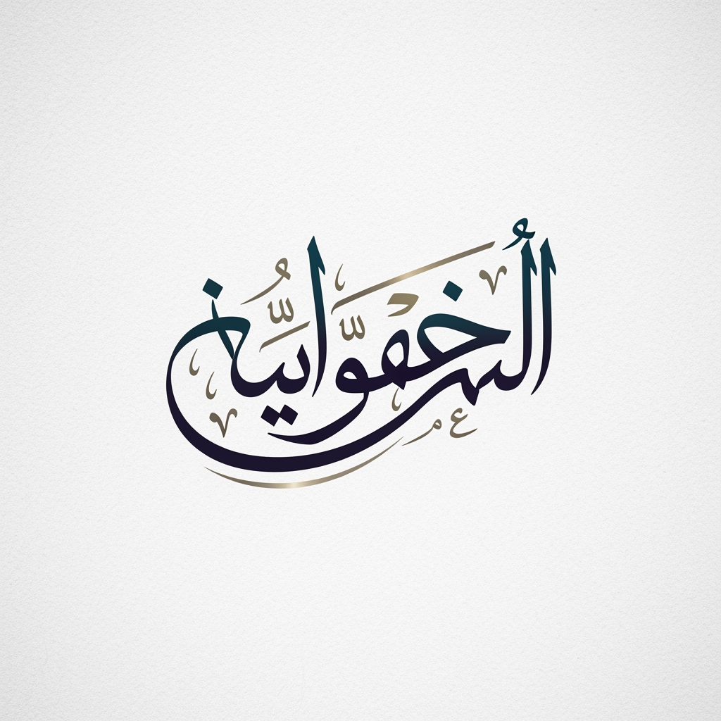 AI Design for give me a logo of  نحو الواضح in arabic caligraphy
