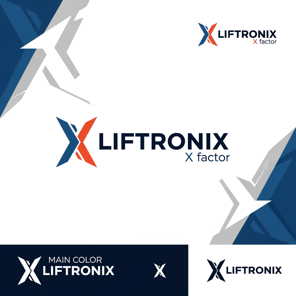AI Design for Liftronix is a B2B company manufacturing innovative elevator components. Our core
mission is to provide an "X factor" to elevator manufacturers and builders, offering
components and systems that differentiate their products and provide a significant
competitive edge. This project aims to translate this mission into a powerful visual
brand and a comprehensive digital and print presence to effectively market our
solutions.
Liftronix Brand 
Logo Design Requirements
Objective: To create a logo that visually conveys the company's mission of
providing an "X factor" and an edge over the competition. It must reflect innovation,
precision, and the lift/elevation industry.
Design Direction & Style:
• Modern, clean, and professional. Avoid clichés.
• Symbolism: Incorporate elements that subtly suggest lifting, upward
movement, an 'edge,' or the 'X factor' itself.
• Typography: A professional, bold, and modern typeface that communicates
engineering and innovation.
• Color Palette: Use colors that convey technology, premium quality, and
reliability (e.g., deep blues, greys, with a vibrant accent color to represent the
"X factor"). x nd elevator ne merge kri ne logo banav
Key Deliverables:
• Main color logo
• Black and white version
• Icon/Symbol only version
• Usage guidelines (Brand Guidelines)