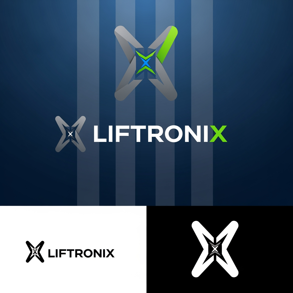 AI Design for Liftronix is a B2B company manufacturing innovative elevator components. Our core
mission is to provide an "X factor" to elevator manufacturers and builders, offering
components and systems that differentiate their products and provide a significant
competitive edge. This project aims to translate this mission into a powerful visual
brand and a comprehensive digital and print presence to effectively market our
solutions.
Liftronix Brand 
Logo Design Requirements
Objective: To create a logo that visually conveys the company's mission of
providing an "X factor" and an edge over the competition. It must reflect innovation,
precision, and the lift/elevation industry.
Design Direction & Style:
• Modern, clean, and professional. Avoid clichés.
• Symbolism: Incorporate elements that subtly suggest lifting, upward
movement, an 'edge,' or the 'X factor' itself.
• Typography: A professional, bold, and modern typeface that communicates
engineering and innovation.
• Color Palette: Use colors that convey technology, premium quality, and
reliability (e.g., deep blues, greys, with a vibrant accent color to represent the
"X factor"). x nd elevator ne merge kri ne logo banav
Key Deliverables:
• Main color logo
• Black and white version
• Icon/Symbol only version
• Usage guidelines (Brand Guidelines)