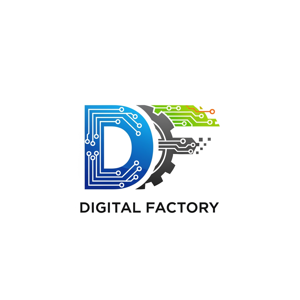 AI Design for I want to make a logo designs for (digital factory ) with D and F