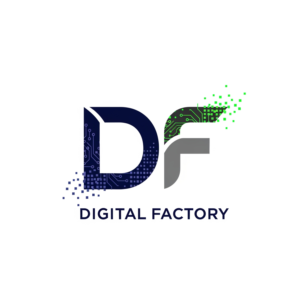 AI Design for I want to make a logo designs for (digital factory ) with D and F