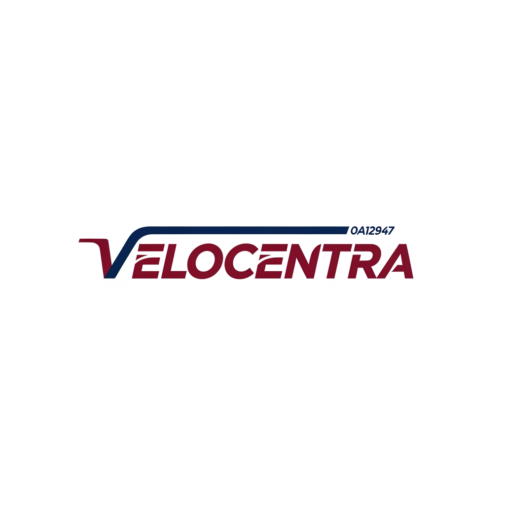 AI Design for A create this  brand logo.  logo name is Velocentra.  logo color is AA1C41 and 0A2947
